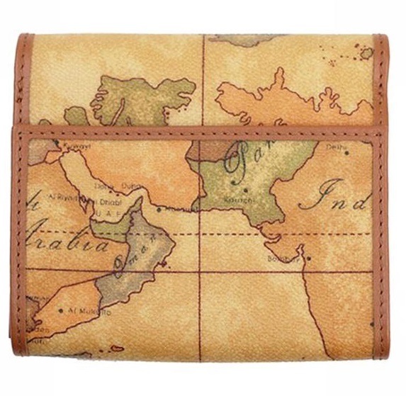 PRIMA CLASSE W007-6000 プリマクラッセ Wホック二折財布 ベージュ/キャメル/ゴールド /取寄品/裁断箇所により地図柄が異なります PRIMA CLASSE W007-6000 プリマクラッセ Wホック二折財布 ベージュ/キャメル/ゴールド /取寄品/裁断箇所により地図柄が異なります