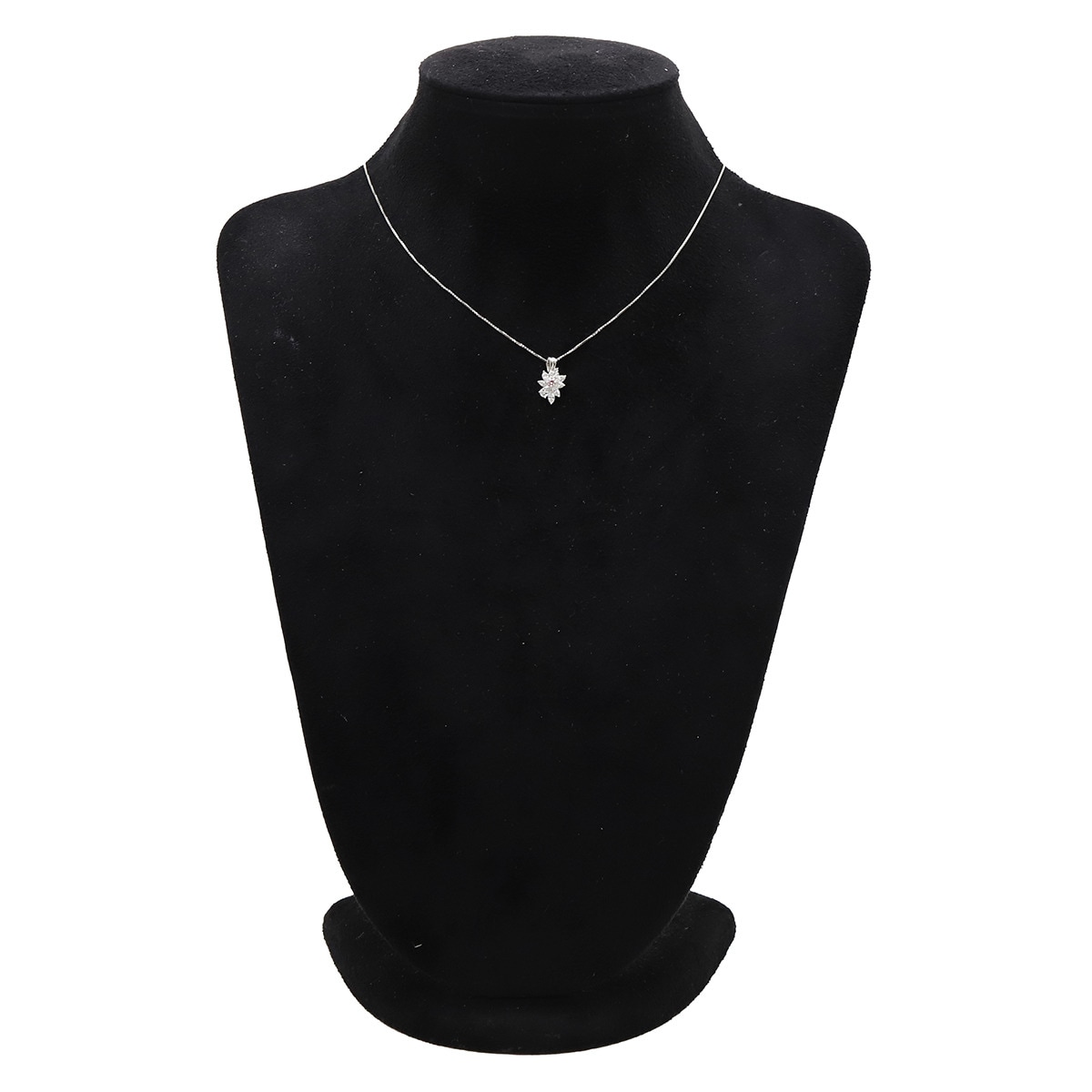 ネックレス ピンクダイヤ ペンダント Pt850 ダイヤモンド Pt900(トップ) プラチナシルバー【中古】