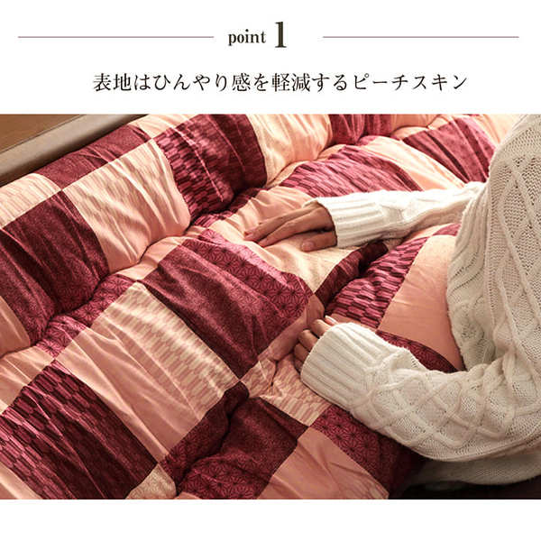 こたつ布団 正方形 単品 和柄 市松模様 グリーン 約205x205cm こたつ布団 正方形 単品 和柄 市松模様 グリーン 約205x205cm