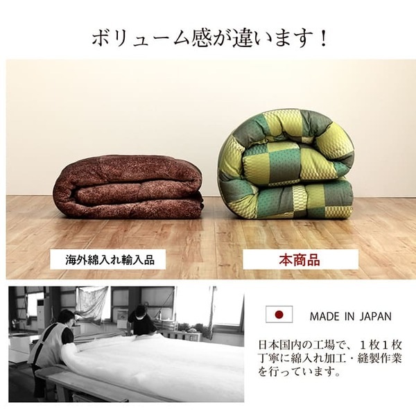 こたつ布団 正方形 単品 和柄 市松模様 グリーン 約205x205cm こたつ布団 正方形 単品 和柄 市松模様 グリーン 約205x205cm