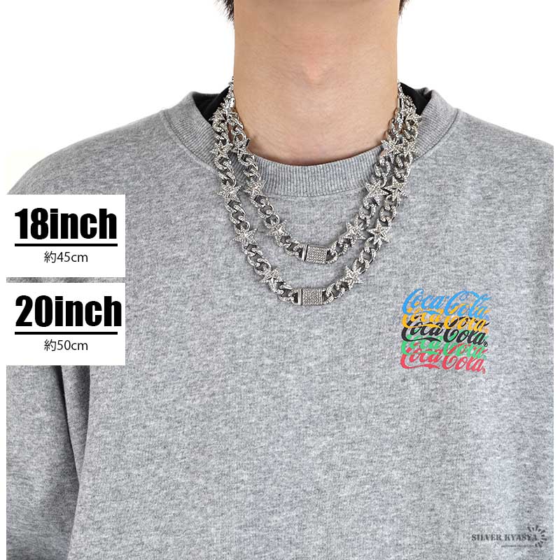 スター喜平ネックレス パヴェ [n524]