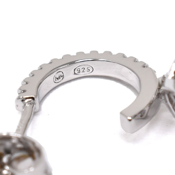 ピアス MKC1406AN040 CURB LINK W PAVE レディース シルバー