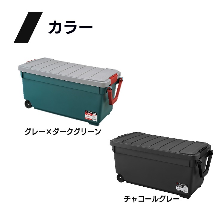 【目玉商品】コンテナボックス 蓋付き 屋外 収納 工具箱 キャンプ 車載 防災 頑丈 160L 大容量 キャスター付き RVBOX1000 RV1000R メガ割