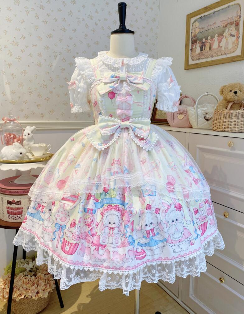 【新作登場 最安値!】135ロリータ 兎耳メイド服ワンピース　 ゴスロリ コスプレ メイド服 コスチューム 文化祭 学園祭 衣装 仮装 ハロウィン おすすめ 可愛い 日常　写真　舞台　花嫁_1