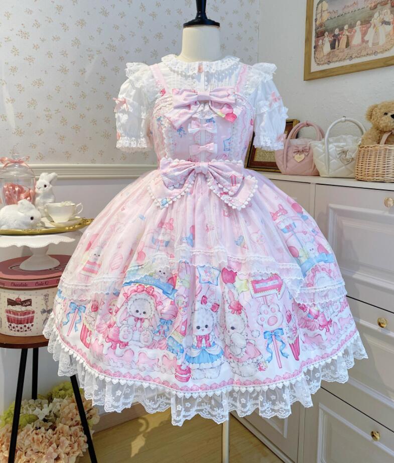 【新作登場 最安値!】135ロリータ 兎耳メイド服ワンピース　 ゴスロリ コスプレ メイド服 コスチューム 文化祭 学園祭 衣装 仮装 ハロウィン おすすめ 可愛い 日常　写真　舞台　花嫁_2