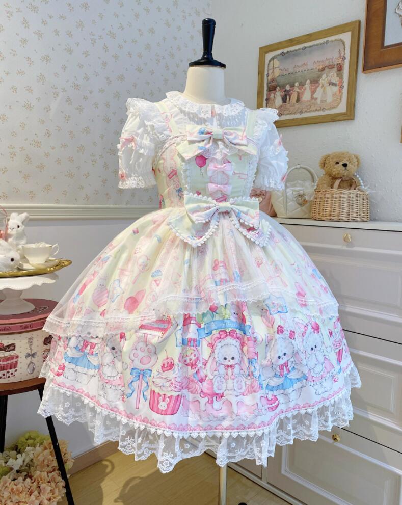 【新作登場 最安値!】135ロリータ 兎耳メイド服ワンピース　 ゴスロリ コスプレ メイド服 コスチューム 文化祭 学園祭 衣装 仮装 ハロウィン おすすめ 可愛い 日常　写真　舞台　花嫁_4
