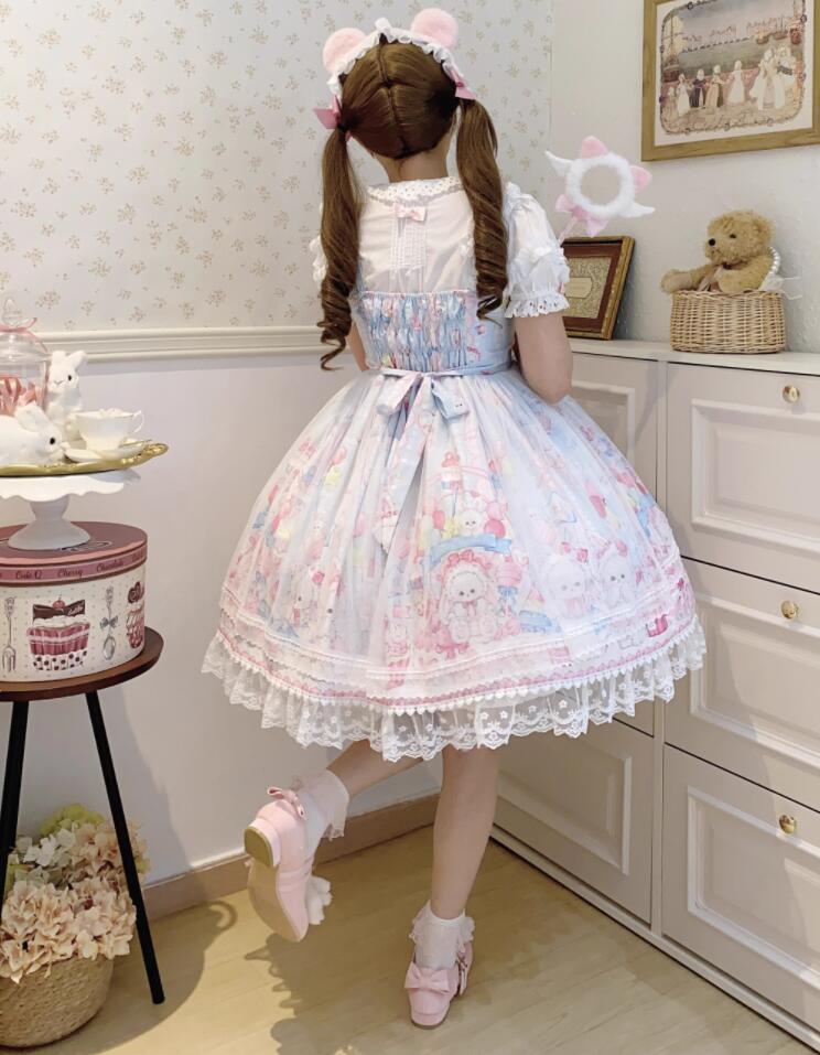 【新作登場 最安値!】135ロリータ 兎耳メイド服ワンピース　 ゴスロリ コスプレ メイド服 コスチューム 文化祭 学園祭 衣装 仮装 ハロウィン おすすめ 可愛い 日常　写真　舞台　花嫁_8
