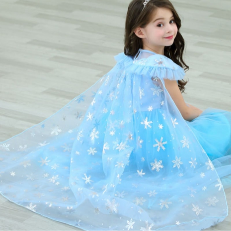 ロラネ 女の子 半袖 NO9 雪の結晶 プリンセスドレス ロラネ 女の子 半袖 NO9 雪の結晶 プリンセスドレス