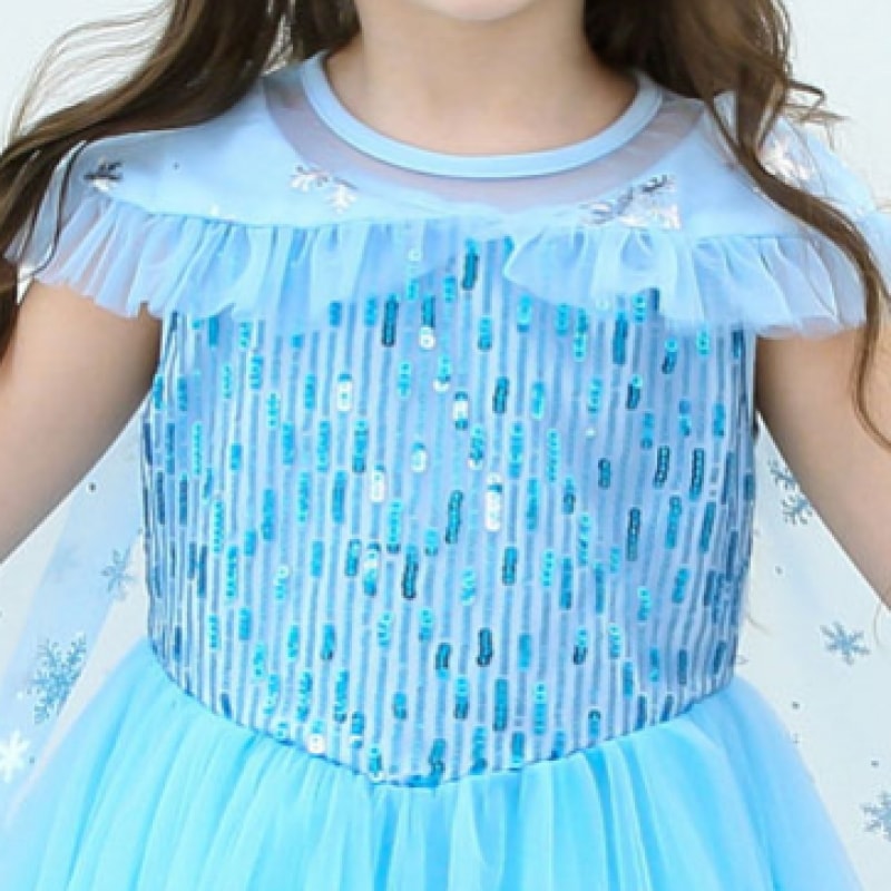 ロラネ 女の子 半袖 NO9 雪の結晶 プリンセスドレス ロラネ 女の子 半袖 NO9 雪の結晶 プリンセスドレス