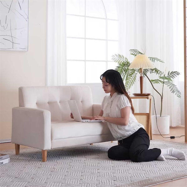 種類3：アイボリー リクライニングチェア 1人掛け USB充電口付き 147