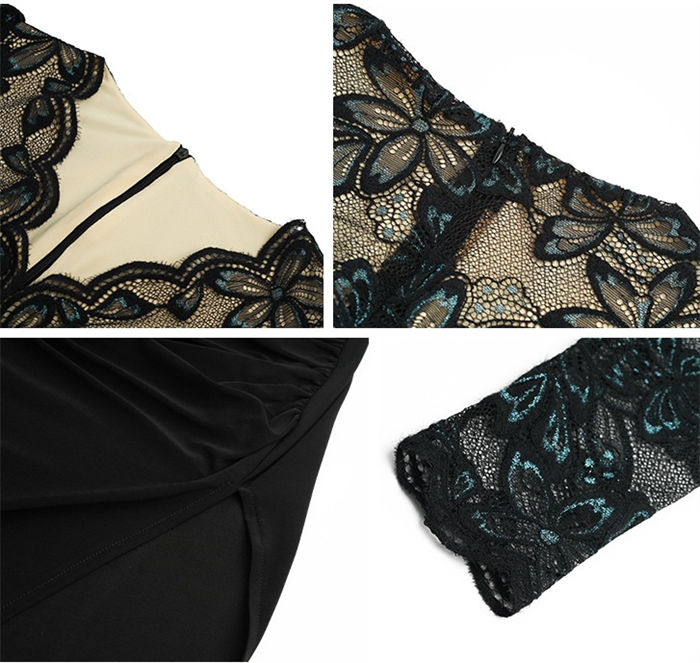 ワンピース Vネック お嬢様 姫系ワンピース スリット セクシー タイトワンピース エレガント 優雅 フェミニン 長袖 春秋 春 パーティードレス ロング 上品 レディース フォーマル 通勤 OLオフ