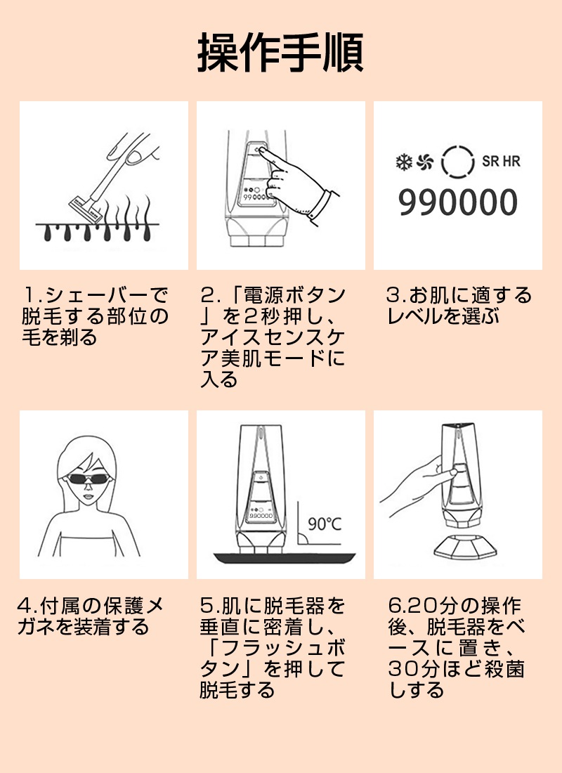 脱毛器 IPL光脱毛器 冷感 99万回フラッシュ 家庭用 光エステ 男女兼用 美肌機能 冷却クーリング 全身ムダ毛処理