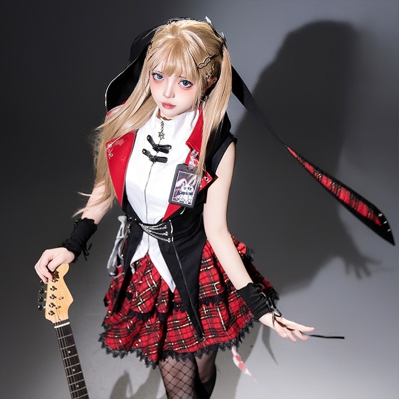 正規品デザインダークナイトウサギlolita甘いクールロックゴシックロリータ上着ハーフスカート 正規品デザインダークナイトウサギlolita甘いクールロックゴシックロリータ上着ハーフスカート