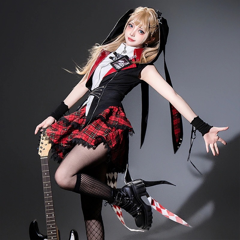 正規品デザインダークナイトウサギlolita甘いクールロックゴシックロリータ上着ハーフスカート 正規品デザインダークナイトウサギlolita甘いクールロックゴシックロリータ上着ハーフスカート