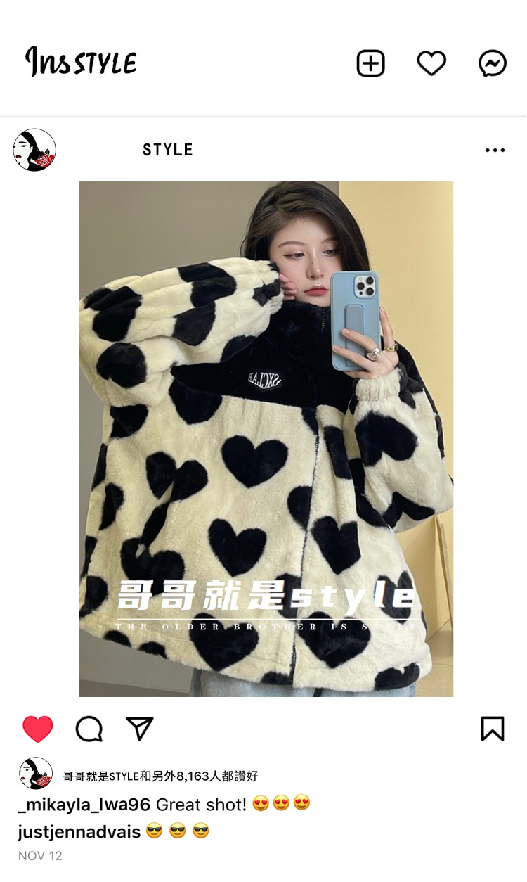 ハート柄 フリースジャケット フェイクファージャンパー ジャケット コート フリース レディース フ ハート柄 フリースジャケット フェイクファージャンパー ジャケット コート フリース レディース フ