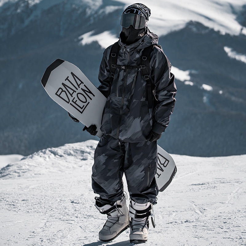 2024新作 スノーボードウェア 上下セット メンズ レディース ホワイト 撥水/防風/保温 男女通用 スキーウェア