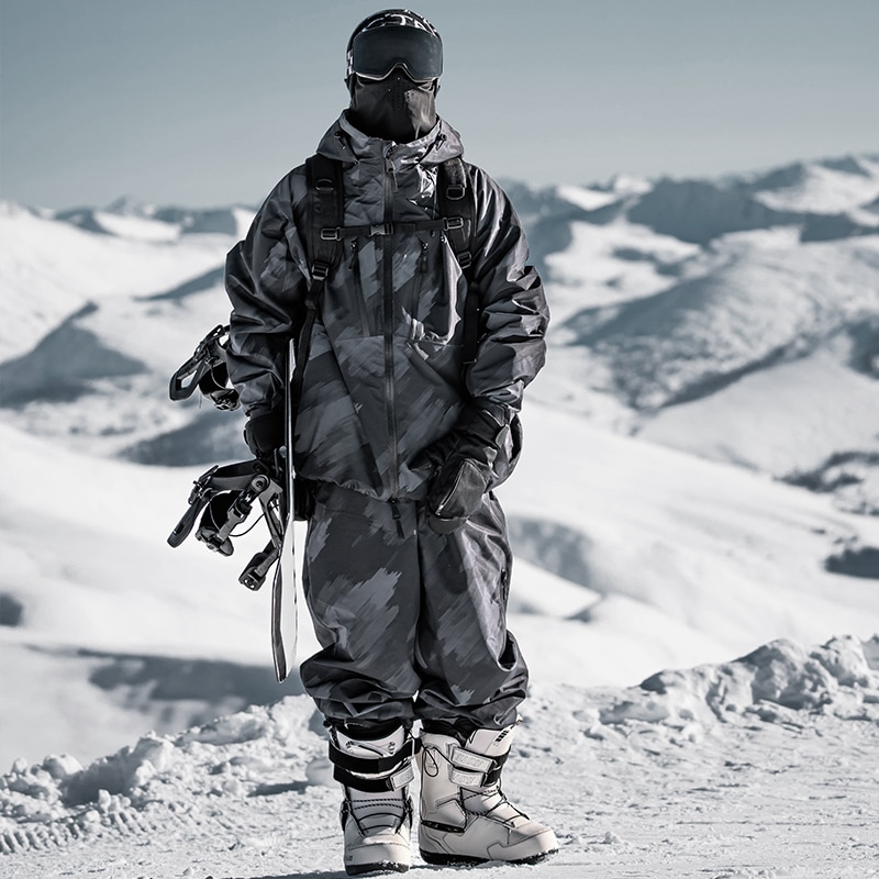 2024新作 スノーボードウェア 上下セット メンズ レディース ホワイト 撥水/防風/保温 男女通用 スキーウェア
