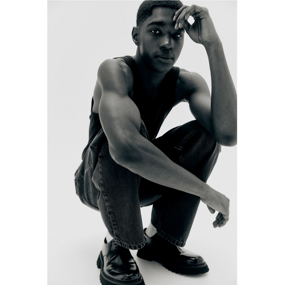 H&M バギージーンズブラック H&M バギージーンズブラック