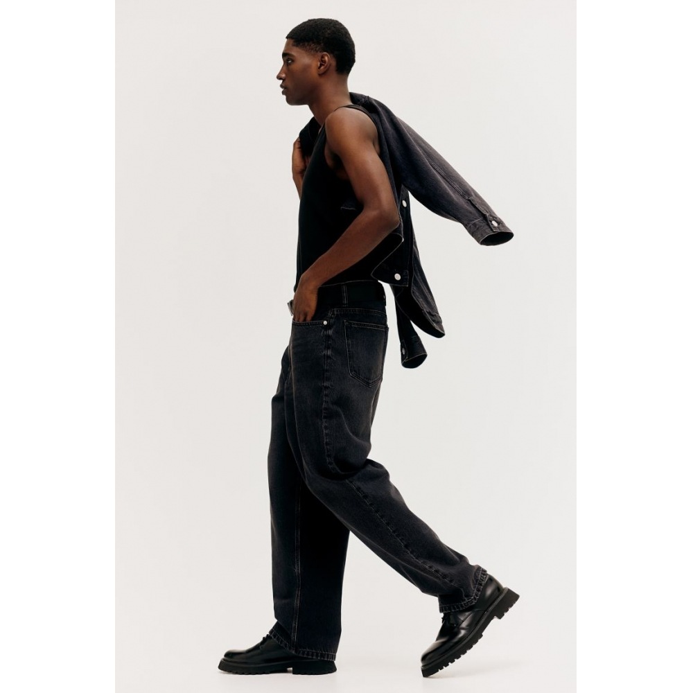 H&M バギージーンズブラック H&M バギージーンズブラック