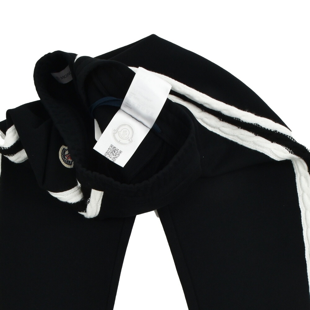 モンクレール スウェットパンツ レディース ボーイズ ガールズ トラックパンツ イージーパンツ ブラック 黒 MONCLER SWEAT BOTTOMS[8h00007-999]