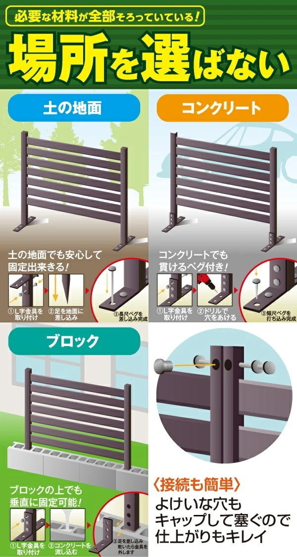 アルミボーダーフェンス(幅120高さ149) KABF-120H アルミボーダーフェンス(幅120高さ149) KABF-120H