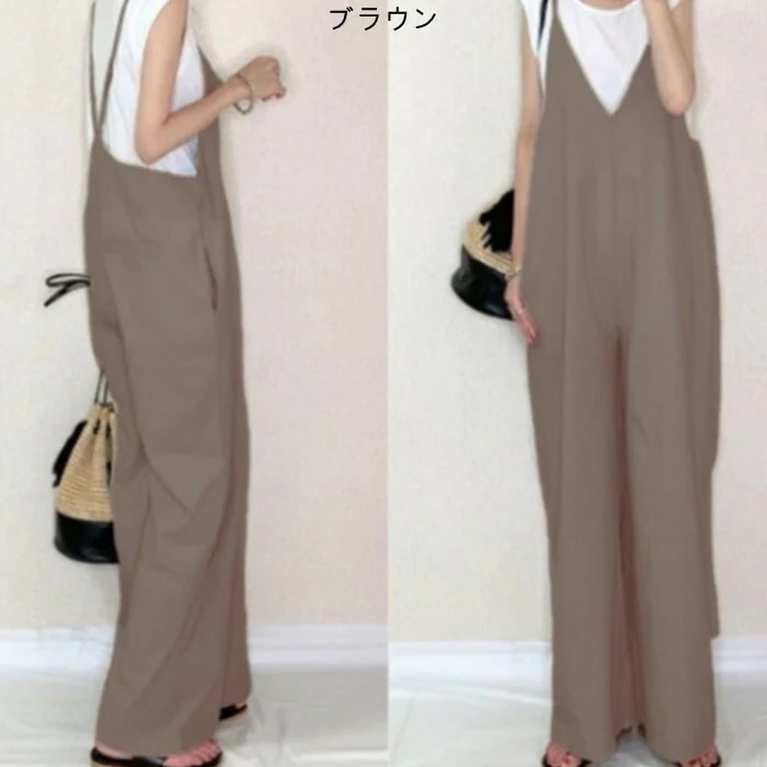 サロペット パンツ サロペット オールインワン レディース サロペットパンツ パンツドレス オーバーオール ワイドパンツ ガウチョパンツ ゆったり 体型カバー 着痩せ OL きれいめ 大きいサイズ ブ サロペット パンツ サロペット オールインワン レディース サロペットパンツ パンツドレス オーバーオール ワイドパンツ ガウチョパンツ ゆったり 体型カバー 着痩せ OL きれいめ 大きいサイズ ブ