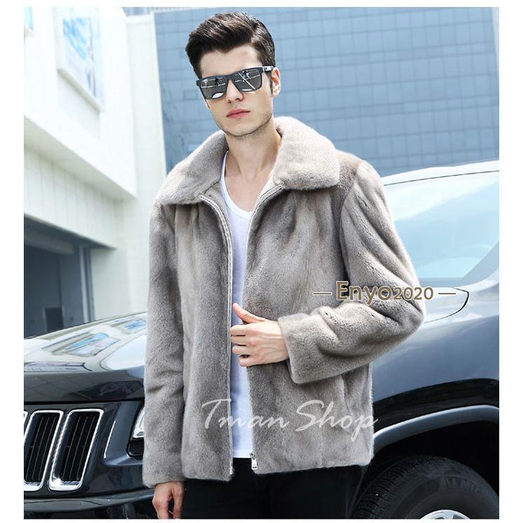 ファーコート メンズ 毛皮コート ショート丈 コート ミンク風 フェイクファー ジャケット 冬 立ち襟 アウター 3タイプ フード付き 送料無料 折り襟 防寒