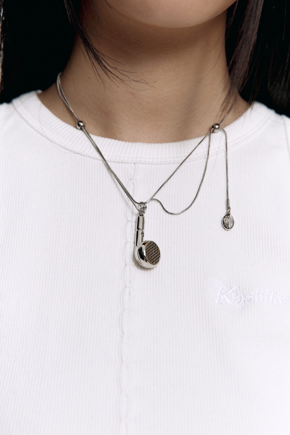 KASHIKO【KASHIKO】 LAYERED SLIDE EARPHONE NECKLACE