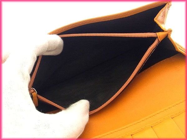 長財布 ファスナー 二つ折り グッチシマ ダブルGプレート付き オレンジ ブラックシルバー 中古 長財布 ファスナー 二つ折り グッチシマ ダブルGプレート付き オレンジ ブラックシルバー 中古