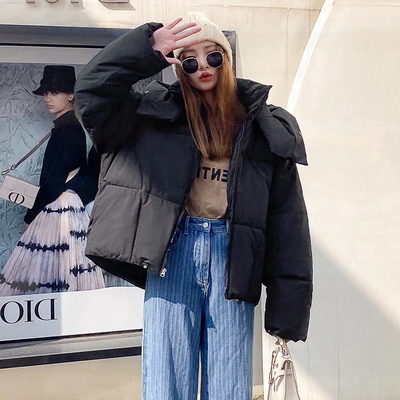 【送料無料】4色 韓国ファッション ダウンコート 大きいサイズ ダウンジャケット ショートコート 韓国 コート レディース服 コットン ジャケット 人気 冬 ダウンジャケット/コート レディース