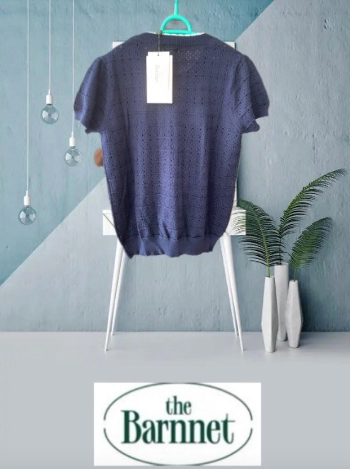 ★ 新品The Barnnet半袖ニットセータートップス　the barnnet Qoo10] The Barnnet 韓国人気 THE BARNNET KNI