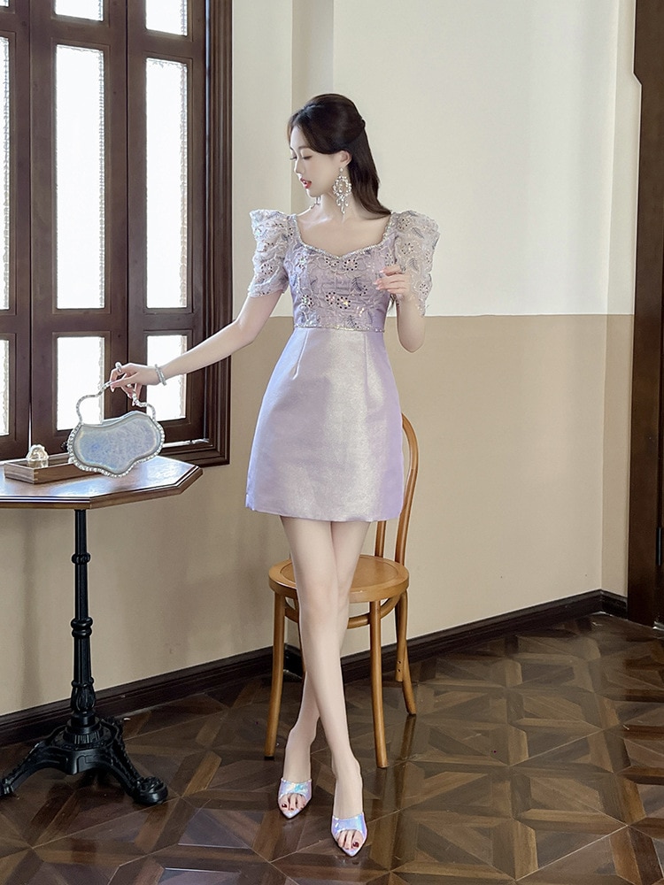 【JY.上品】 2025夏新品 レースドッキング 紫 Aライン ワンピース ドレス パーティー キャバ 大人 同窓会 披露宴 卒業式 結婚式 演奏会 ウェディング 二次会 メガ割 【JY.上品】 2025夏新品 レースドッキング 紫 Aライン ワンピース ドレス パーティー キャバ 大人 同窓会 披露宴 卒業式 結婚式 演奏会 ウェディング 二次会 メガ割