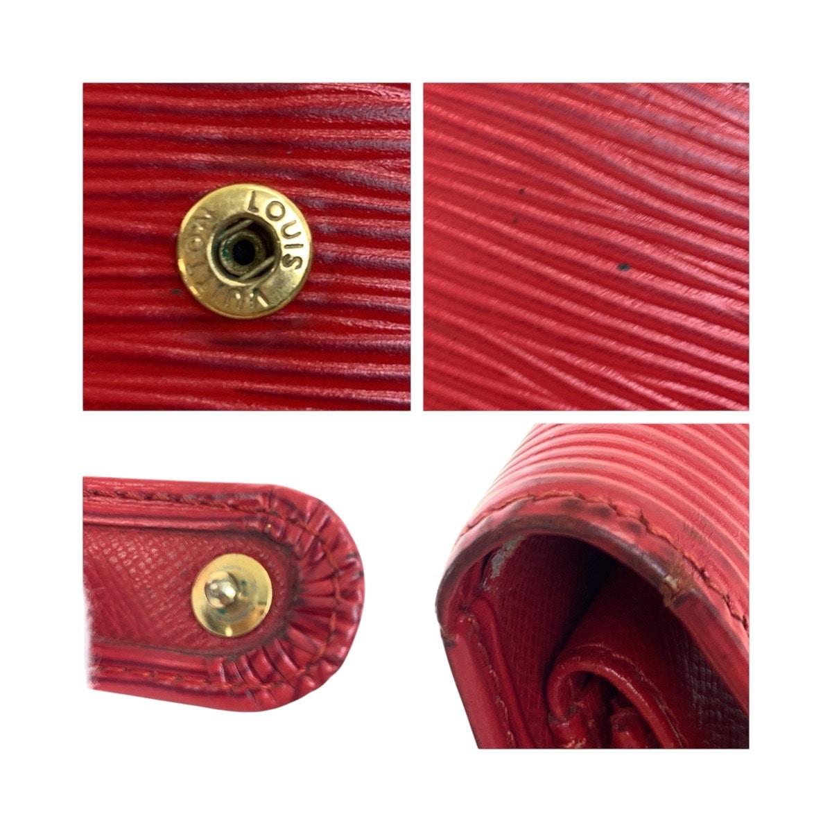 エピ ポルト ビエ コンパクト ルージュ レッド ゴールド金具 エピレザー M63557 折り財布 コンパクトウォレット レディース 504328 エピ ポルト ビエ コンパクト ルージュ レッド ゴールド金具 エピレザー M63557 折り財布 コンパクトウォレット レディース 504328