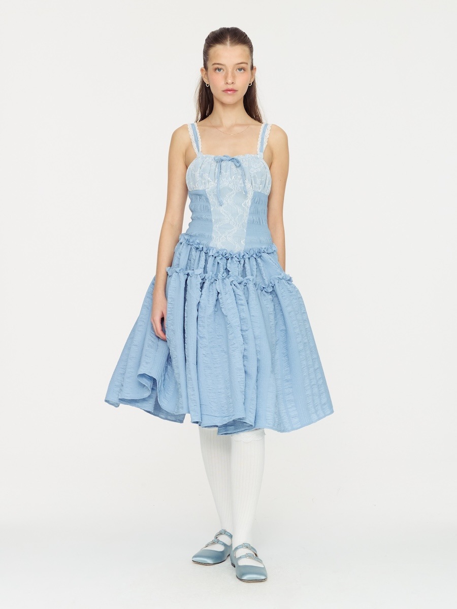 【GLOWNY】 LOVE SPELL MIDI DRESS : 2COLORS