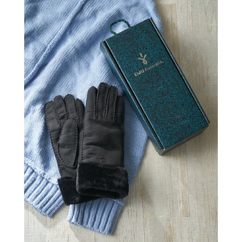 【公式】EMU Australia Apollo Bay Gloves 手袋 グローブ シープスキン ムートン ボア ファー レディース メンズ 冬 暖かい 防寒 防風 ブランド 本革 天然素材
