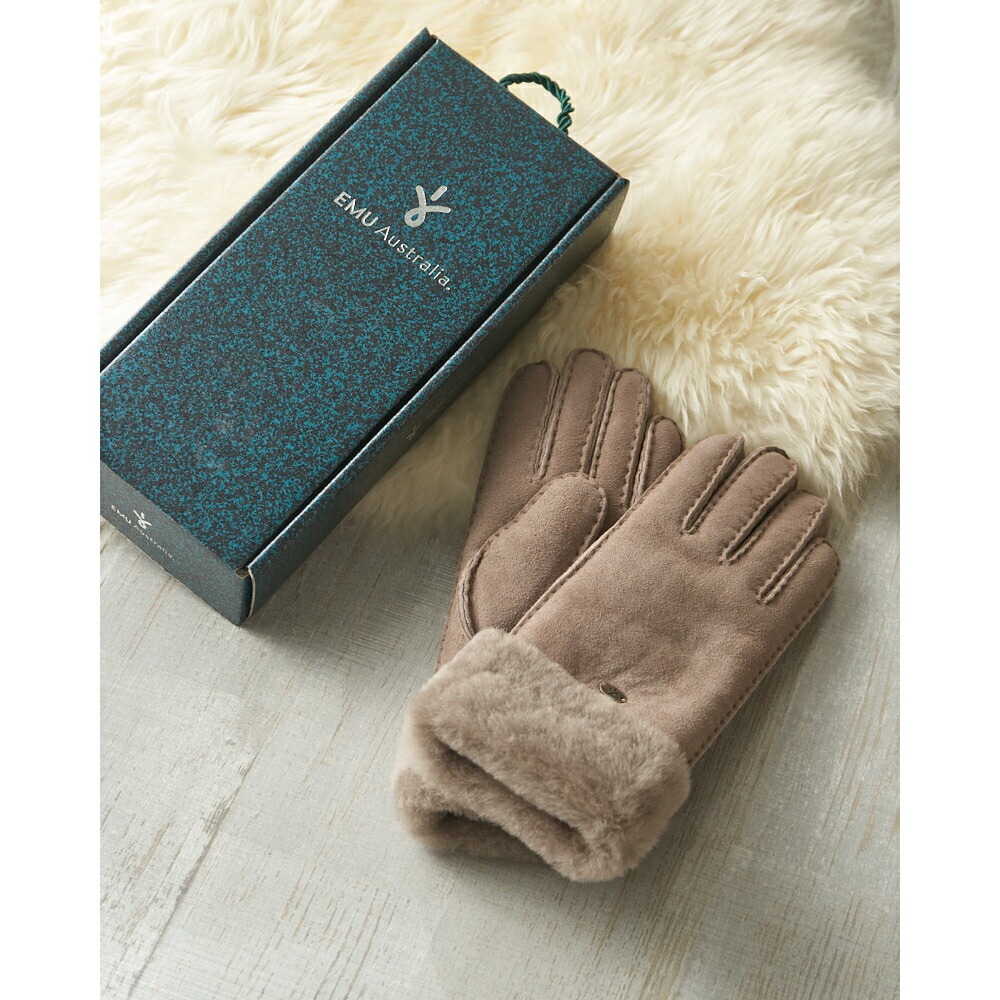 【公式】EMU Australia Apollo Bay Gloves 手袋 グローブ シープスキン ムートン ボア ファー レディース メンズ 冬 暖かい 防寒 防風 ブランド 本革 天然素材
