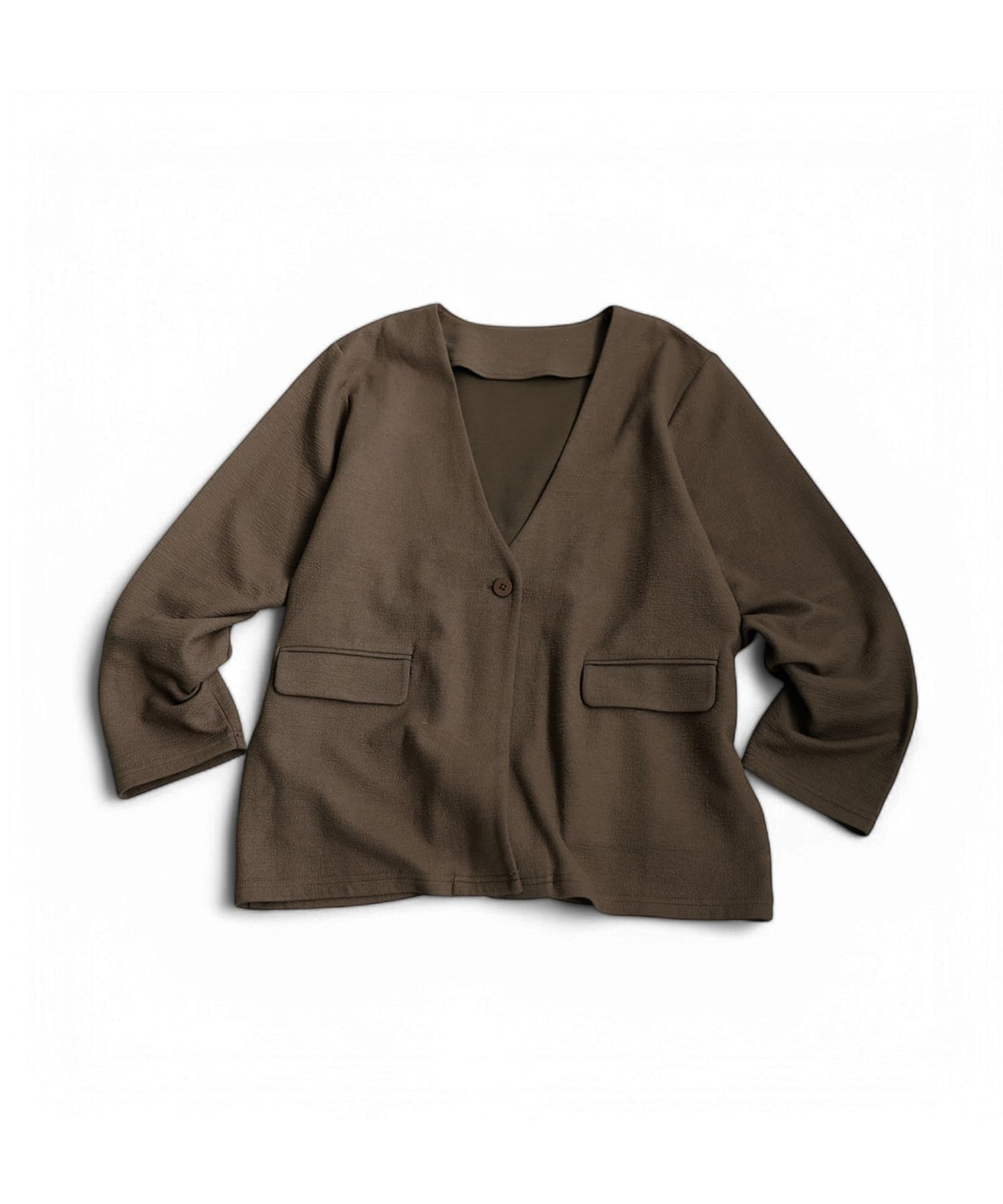 [antiqua] アンティカ ノーカラー ジャケット レディース アウター PN-00546 Onesize 10 トープ