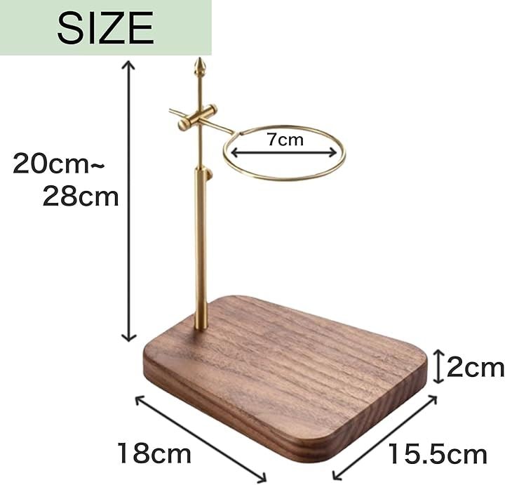 ドリップスタンド コーヒースタンド 木製 ドリッパースタンド コーヒーポットホルダー 高さ20~28cm 伸縮可能(木目調) ドリップスタンド コーヒースタンド 木製 ドリッパースタンド コーヒーポットホルダー 高さ20~28cm 伸縮可能(木目調)