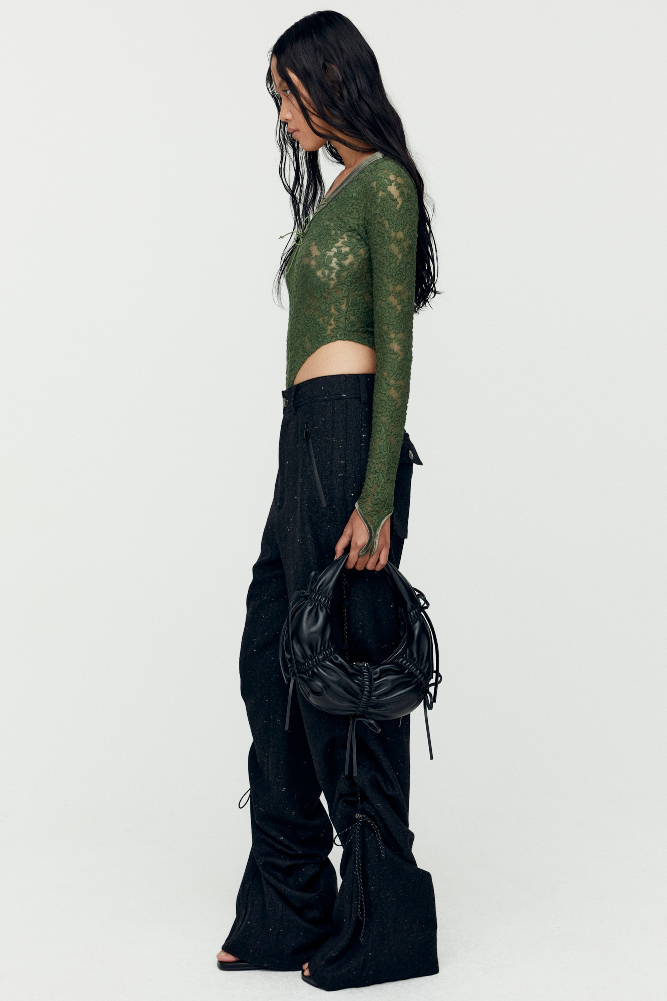 【ANDERSSON BELL】 SMALL DUMPLING LEATHER BAG : BLACK 【ANDERSSON BELL】 SMALL DUMPLING LEATHER BAG : BLACK