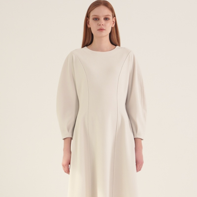 ACUDバルーンスリーブワンピース_アイボリー ACUDバルーンスリーブワンピース_アイボリー