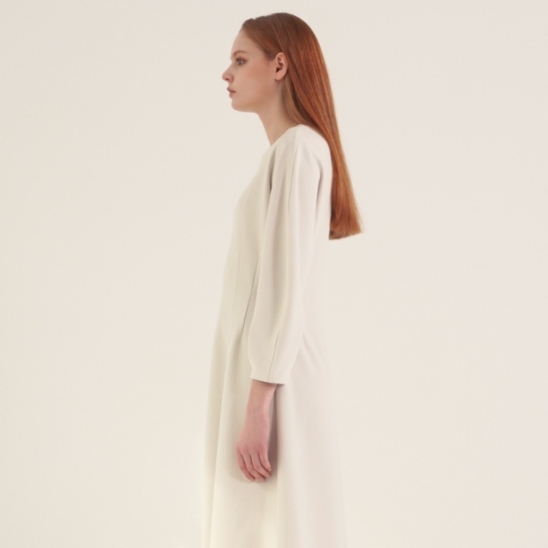 ACUDバルーンスリーブワンピース_アイボリー ACUDバルーンスリーブワンピース_アイボリー