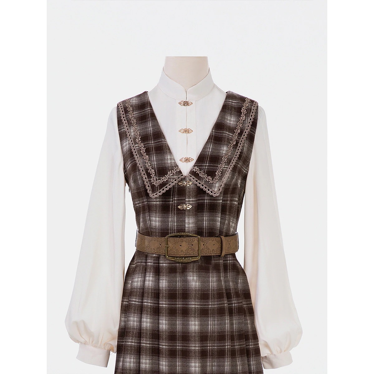 【フルセット】銀杏詞新韓国秋冬シャツワンピース毛コートセット 【フルセット】銀杏詞新韓国秋冬シャツワンピース毛コートセット