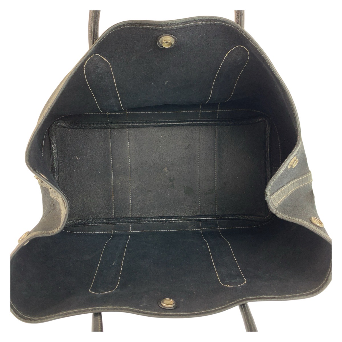 ガーデンパーティPM ブラック 黒 シルバー金具 キャンバス/レザー トートバッグ ショルダーバッグ レディース 500648