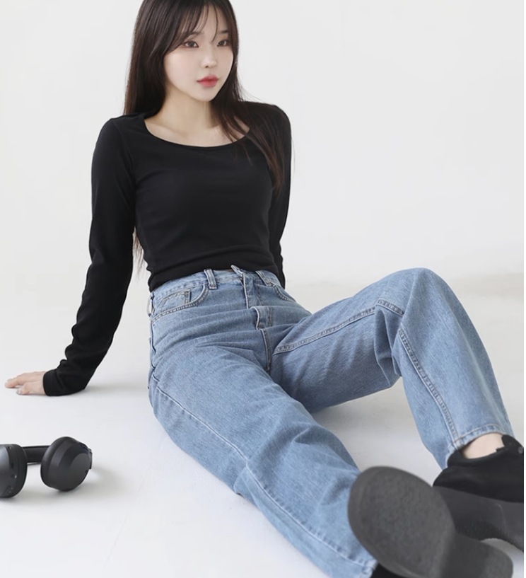 ルーズワイドレッグパンツ ゆったりデニム レディース パンツ ボトムス デニム ロングパンツ ワイドパンツ ミモレ ロング ワイド ストレート Iライン 裾ワイド ファスナー ポケット ハイウエスト