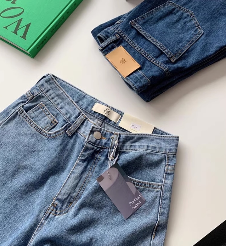 ルーズワイドレッグパンツ ゆったりデニム レディース パンツ ボトムス デニム ロングパンツ ワイドパンツ ミモレ ロング ワイド ストレート Iライン 裾ワイド ファスナー ポケット ハイウエスト