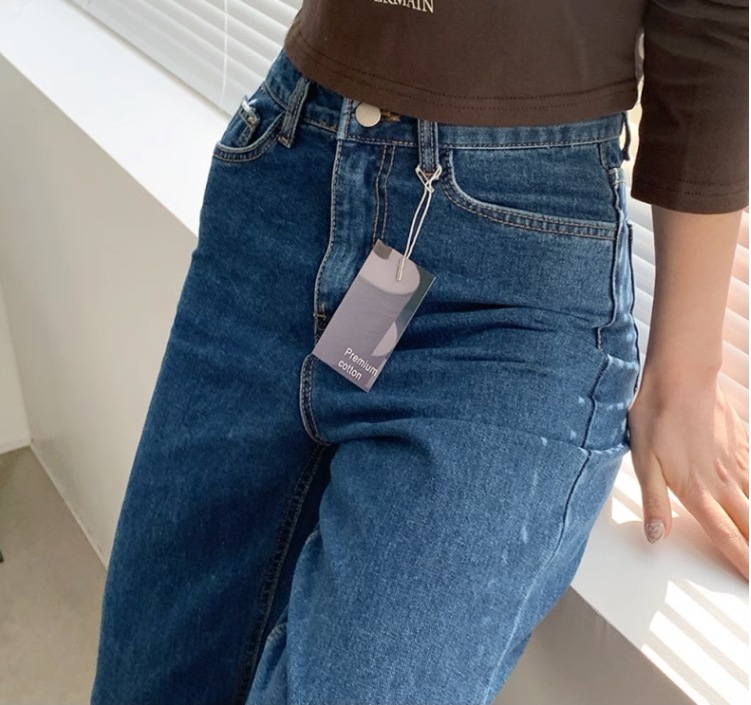 ルーズワイドレッグパンツ ゆったりデニム レディース パンツ ボトムス デニム ロングパンツ ワイドパンツ ミモレ ロング ワイド ストレート Iライン 裾ワイド ファスナー ポケット ハイウエスト