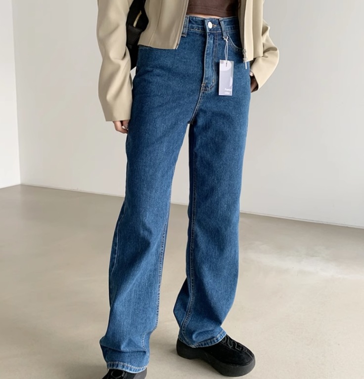 ルーズワイドレッグパンツ ゆったりデニム レディース パンツ ボトムス デニム ロングパンツ ワイドパンツ ミモレ ロング ワイド ストレート Iライン 裾ワイド ファスナー ポケット ハイウエスト