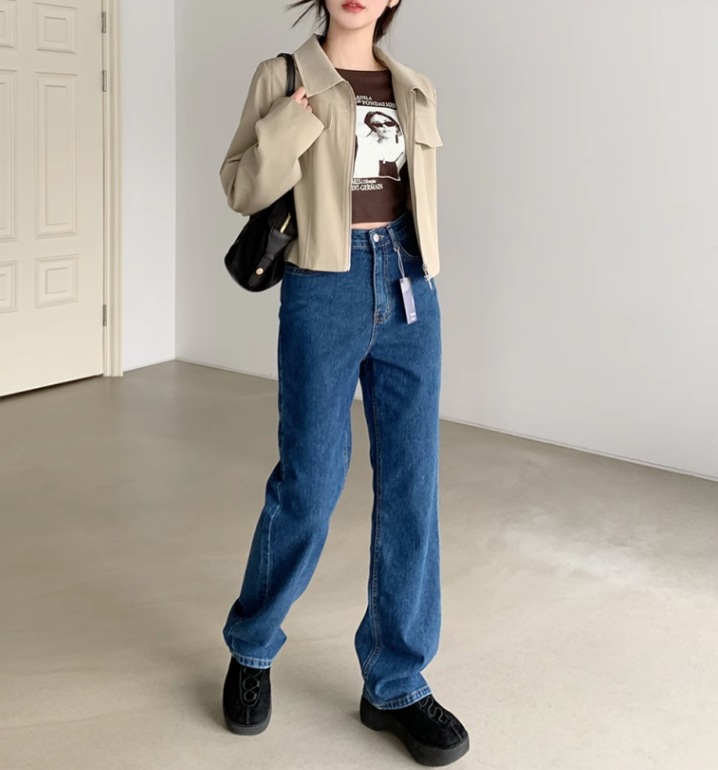 ルーズワイドレッグパンツ ゆったりデニム レディース パンツ ボトムス デニム ロングパンツ ワイドパンツ ミモレ ロング ワイド ストレート Iライン 裾ワイド ファスナー ポケット ハイウエスト