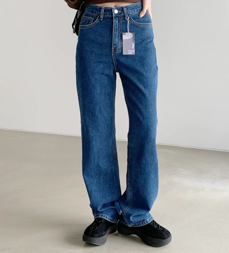 ルーズワイドレッグパンツ ゆったりデニム レディース パンツ ボトムス デニム ロングパンツ ワイドパンツ ミモレ ロング ワイド ストレート Iライン 裾ワイド ファスナー ポケット ハイウエスト