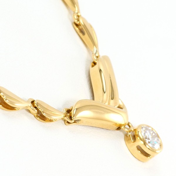 K18 18金 YG ネックレス ダイヤ 0.30 SI2 鑑別書 ジュエリー 中古 K18 18金 YG ネックレス ダイヤ 0.30 SI2 鑑別書 ジュエリー 中古